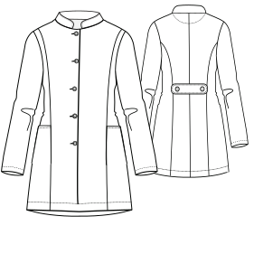 Patron ropa, Fashion sewing pattern, molde confeccion, patronesymoldes.com Coat 9283 UNIFORMS One-Piece